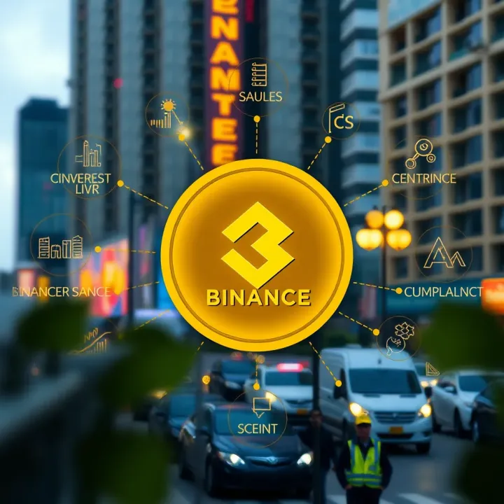 Visual representation of Binance Coin ecosystem highlighting key technological and economic factors