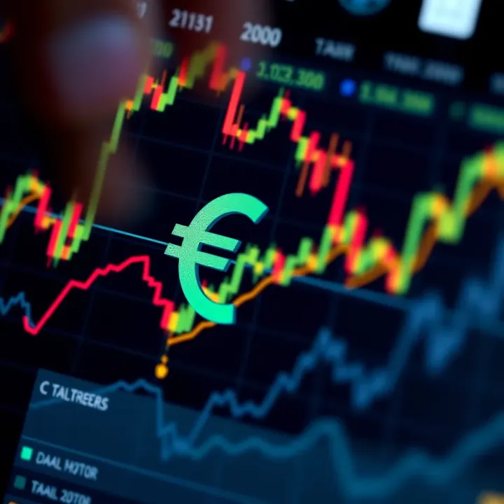 Chart illustrating economic and political factors impacting euro's future trajectory
