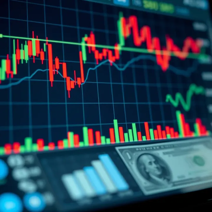 Graph showing fluctuations of the US dollar against the Colombian peso with economic indicators