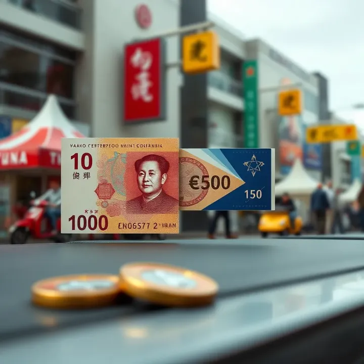 Diagram illustrating key factors affecting currency conversion between yuan and peso