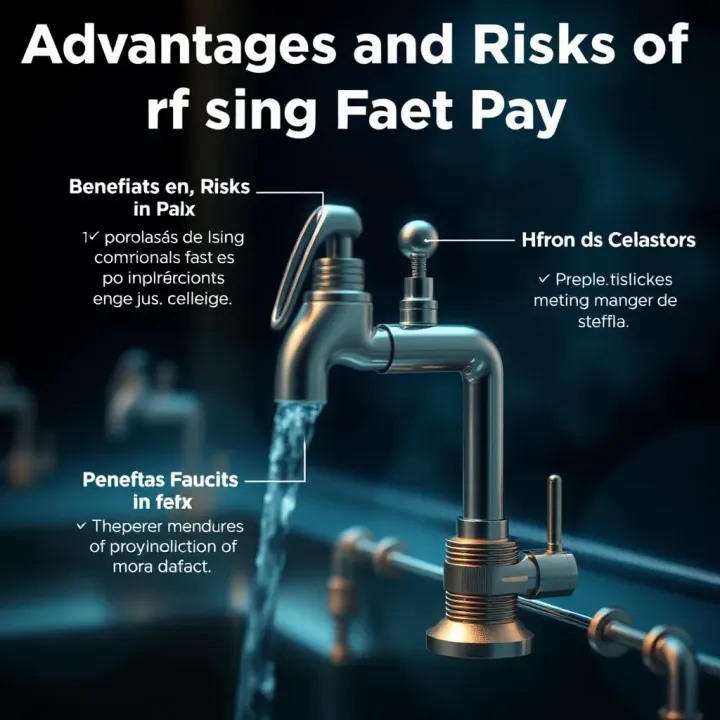 Visual representation of benefits and risks of using Faucet Pay for micropayments in digital currency