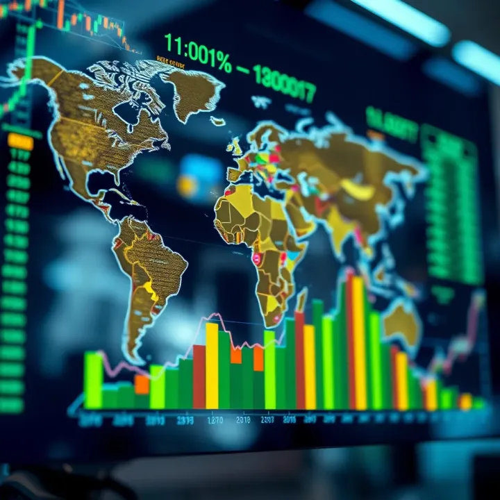 Illustration of financial tools and global market access for investors in Colombia