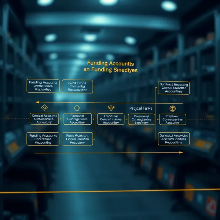 Diagram illustrating how funding accounts operate in synthetic indices trading