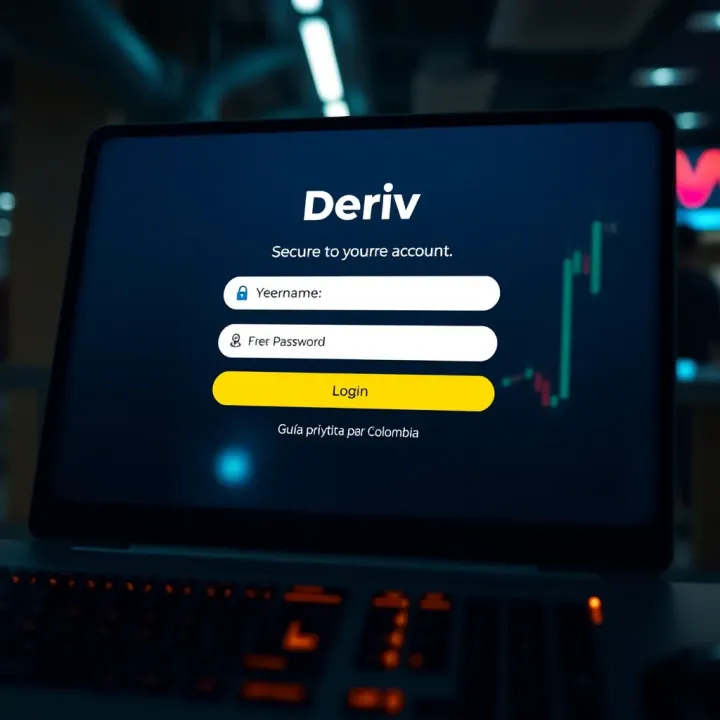 Secure login interface of Deriv platform showing username and password fields