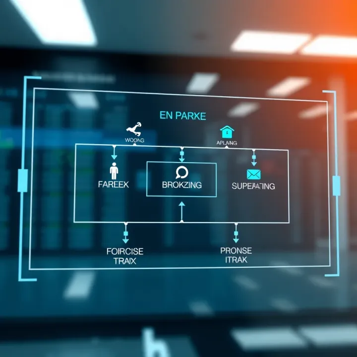 Diagram illustrating the operational flow of forex brokers in the currency exchange market