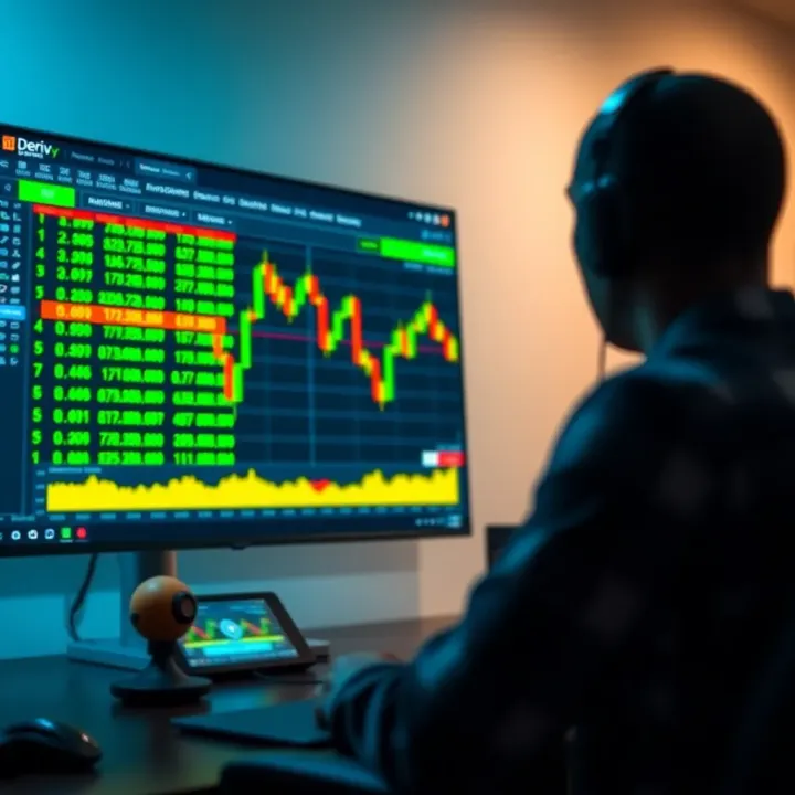 Screenshot of Deriv Binary platform showing live binary options trading interface