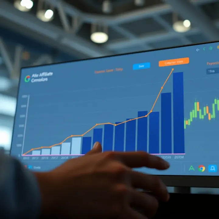 Graph illustrating growth in affiliate commissions through user engagement and retention strategies