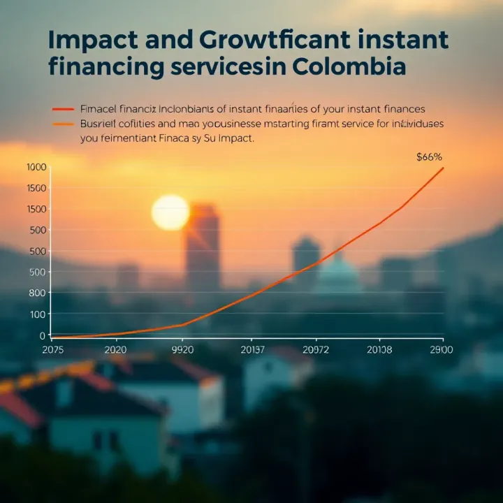Graph showing growth and impact of instant financing services for businesses and individuals