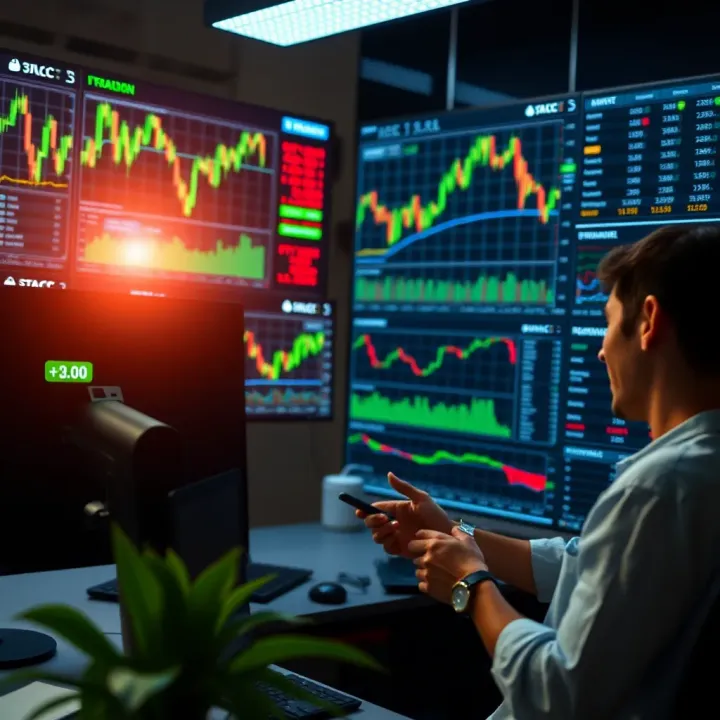 Comparison between independent and corporate trading environments with financial charts