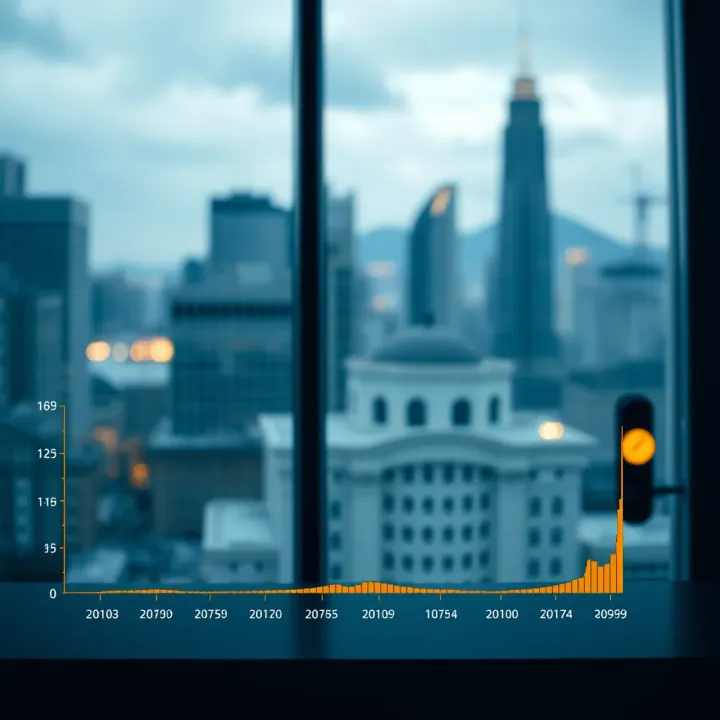 Graph illustrating investment growth and risk management in Colombian online investment