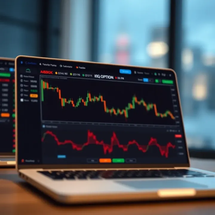 Graphical representation of key features and risk factors in online trading with IQ Option from Colombia