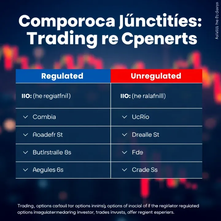 Graphic comparing regulated and unregulated financial trading options for Colombian investors.