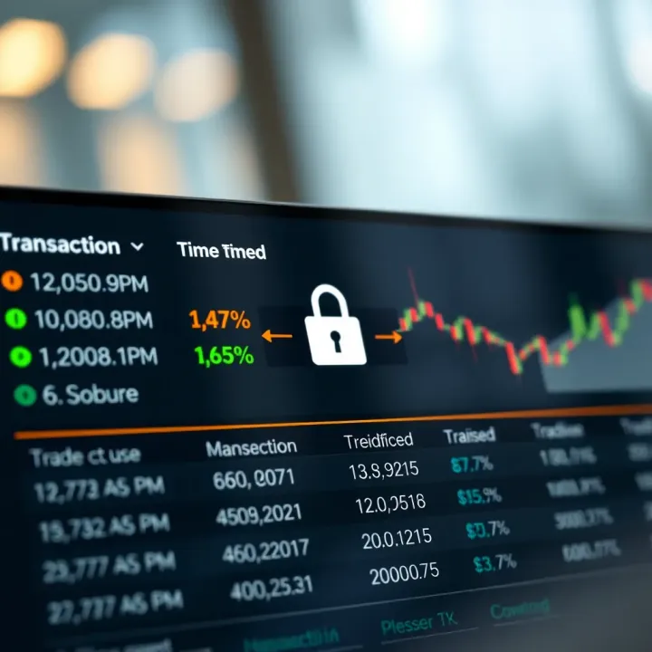 Visual representation of secure transaction and estimated withdrawal times