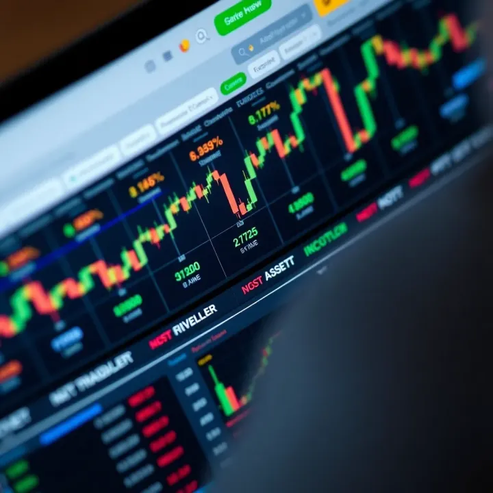 User interface of IQ Option showing various financial assets for trading