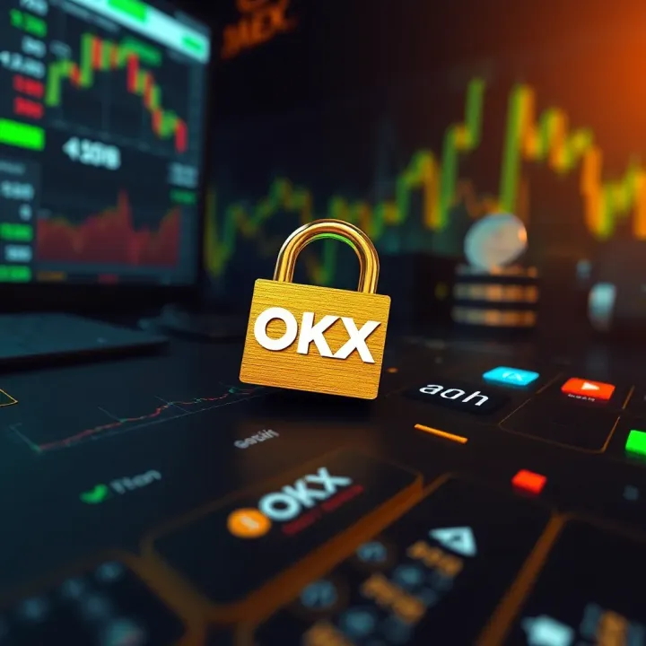 Security features and padlock symbolizing cryptocurrency platform protection