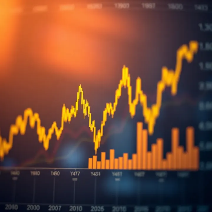 Graph illustrating global gold price trends influenced by economic indicators