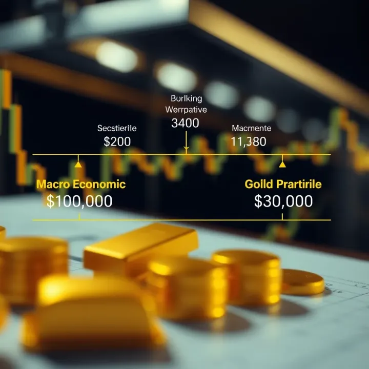 Diagram showing macroeconomic factors affecting gold market and investment outlook