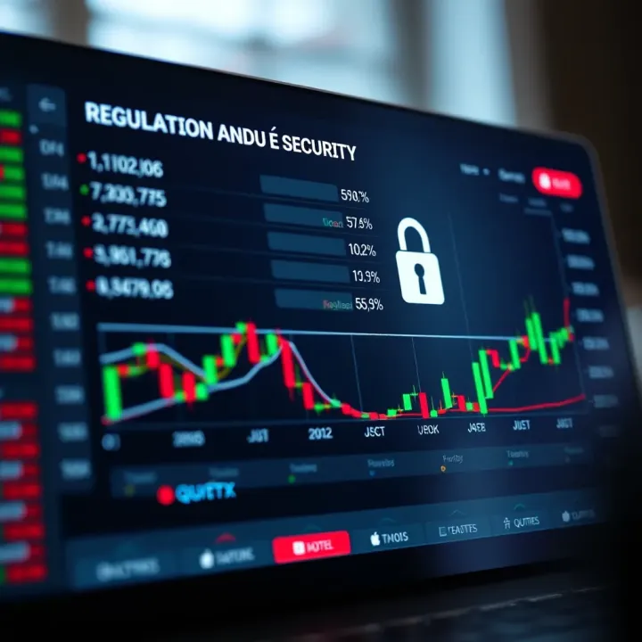 Graph showing broker regulation compliance and security features
