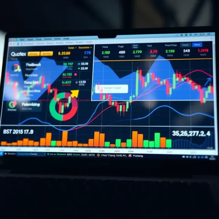 Graphical representation of trading strategies and asset diversification used in online investments