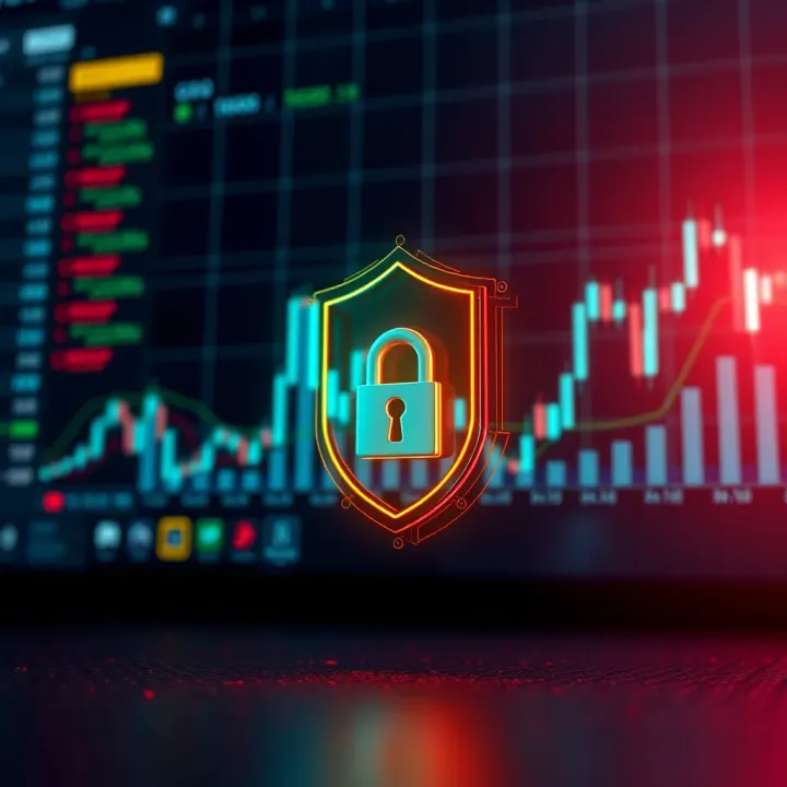Illustration showing a secure digital shield symbolizing regulated brokers in Colombia