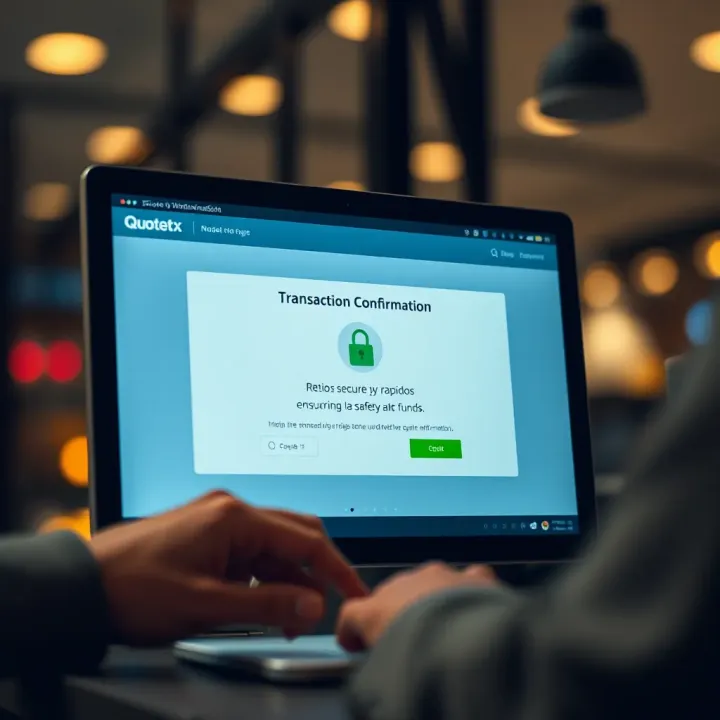 Secure transaction confirmation screen ensuring safety of funds