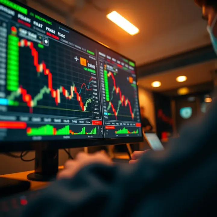 Secure online trading platform interface displaying forex broker features and investment options