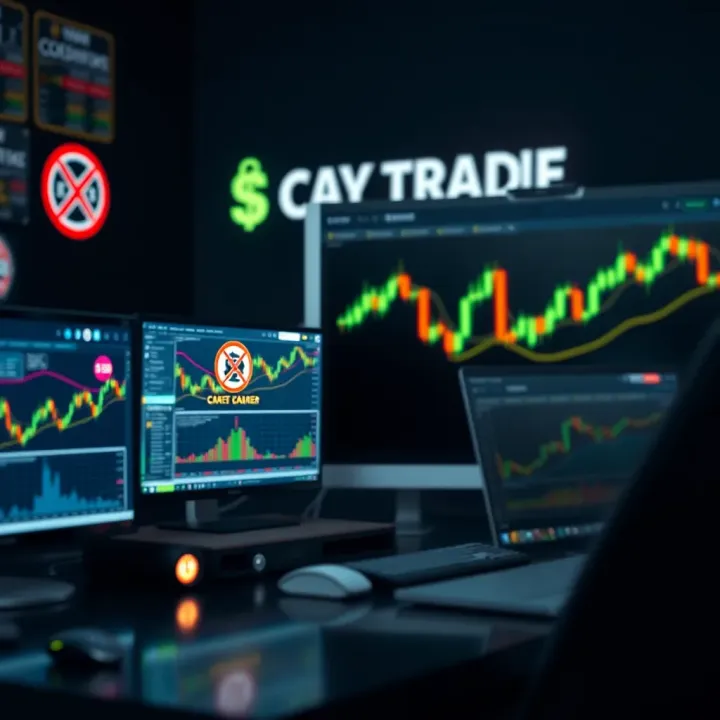 Secure online investment setup with digital devices and safety icons representing responsible trading
