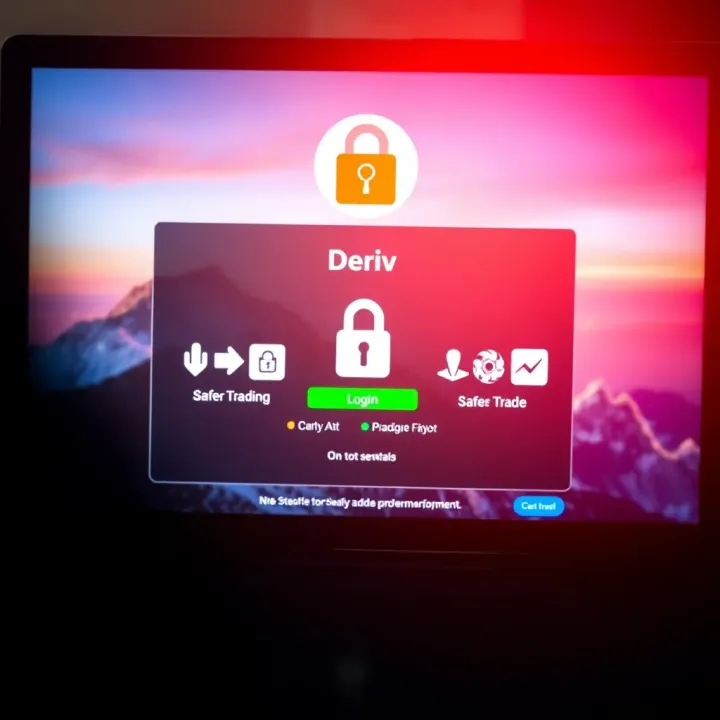Secure login screen with security icons highlighting safe trading environment