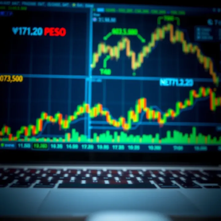 Secure online trading with Colombian peso currency symbols