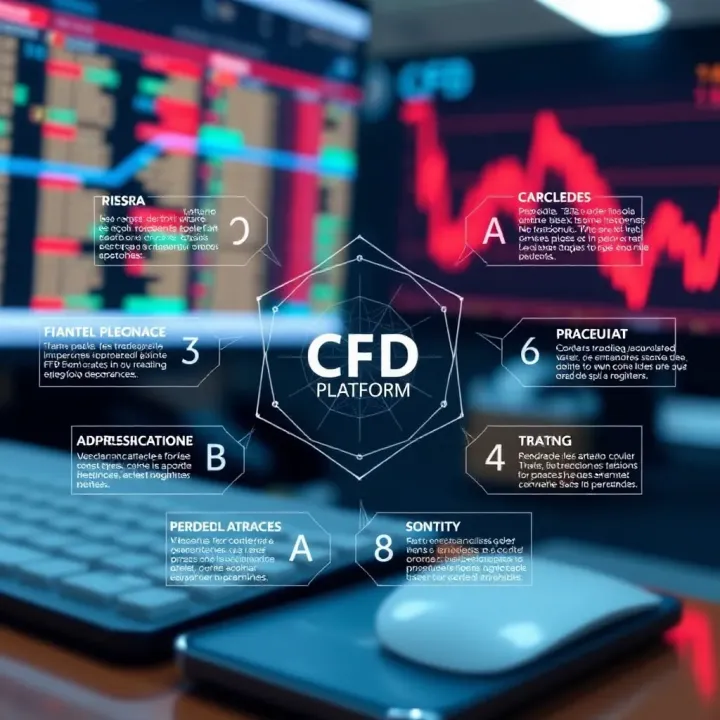 Diagram illustrating the key components and risks of trading with a CFD platform