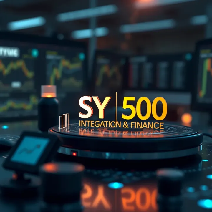 Conceptual illustration of technology and finance integration