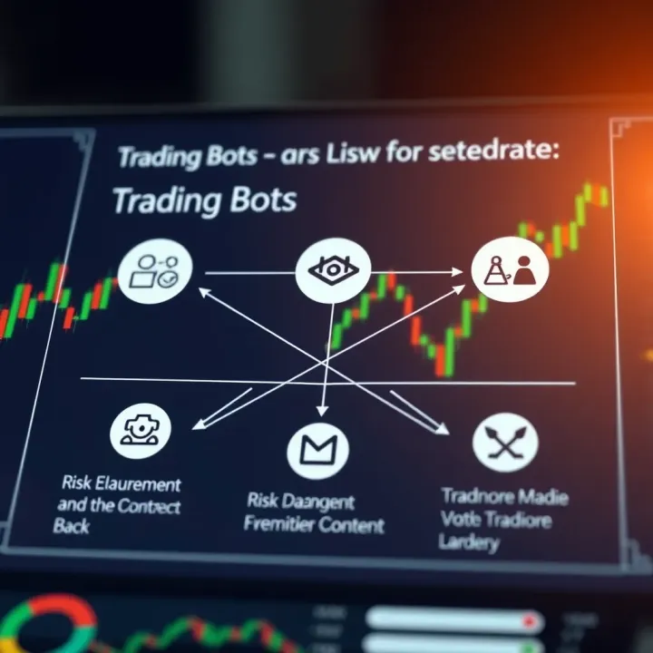 Diagram illustrating risk management strategies and legal considerations for using trading bots on online platforms