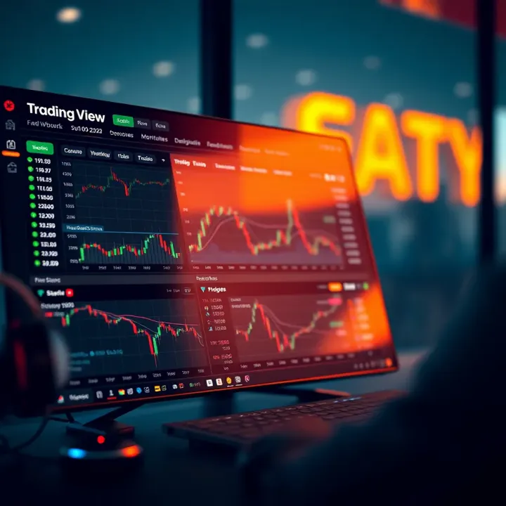 Dashboard interface of TradingView showing market data and interactive tools for Colombian traders