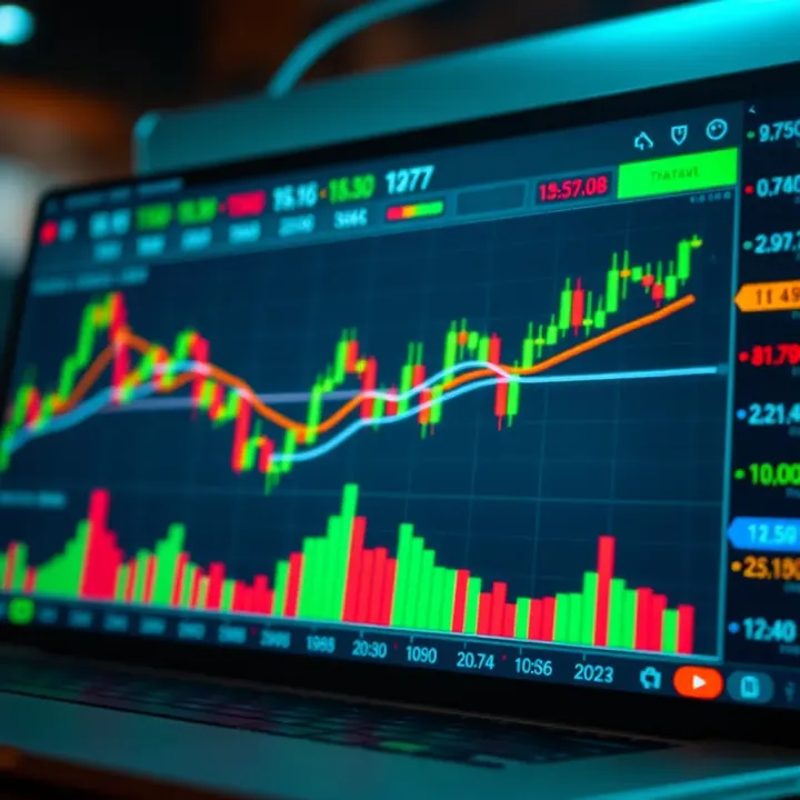 Financial chart displaying multiple technical indicators on TradingView platform