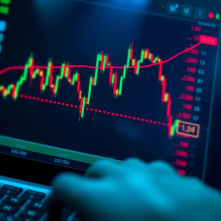 Chart showing synthetic indices trading interface on a financial platform