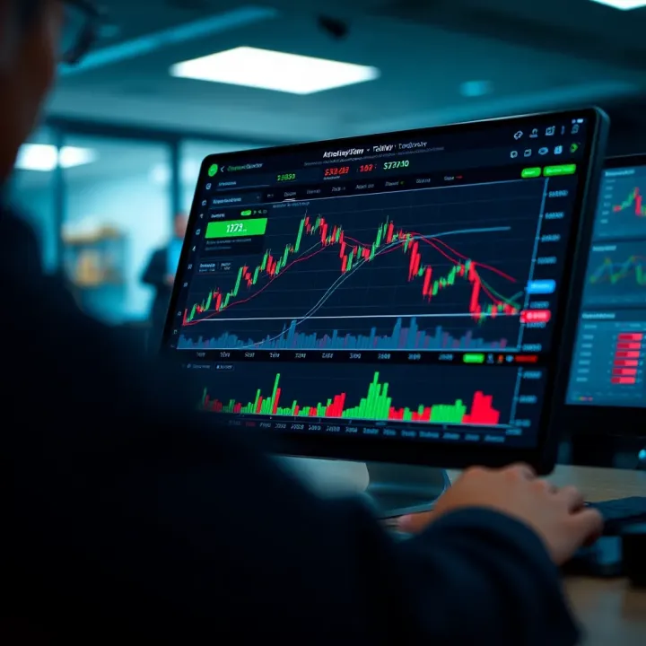 Screenshot of TradingView interface showing interactive financial charts and technical indicators