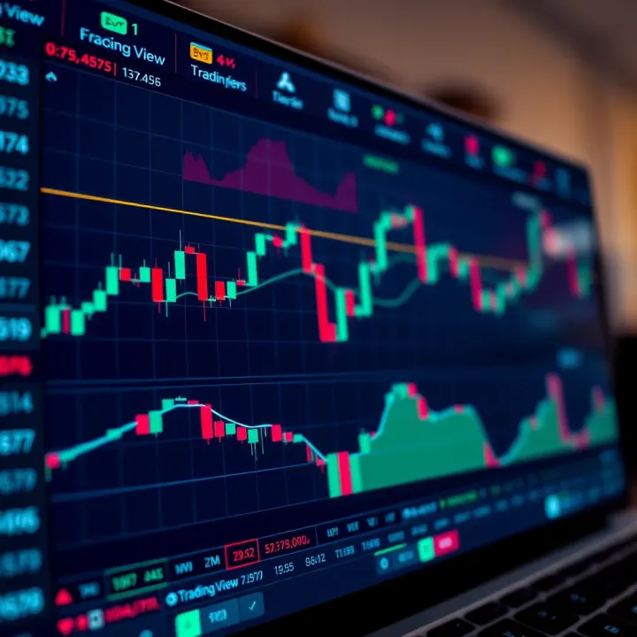 TradingView Interface with Financial Charts and Technical Indicators TradingView platform displaying various financial charts and technical indicators for asset analysis