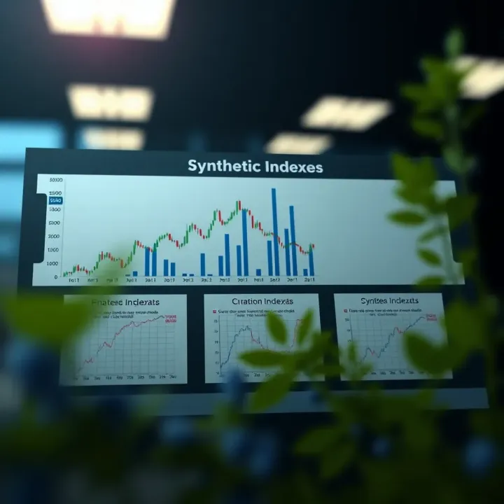 Diagram illustrating different types of synthetic indices and their applications in finance, economy, and statistics