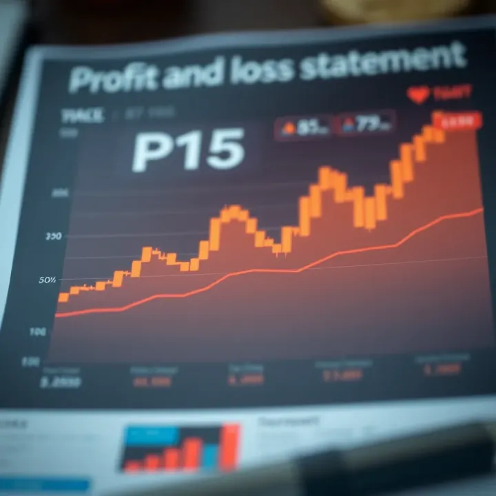 Detailed financial chart illustrating the components of profit and loss statement