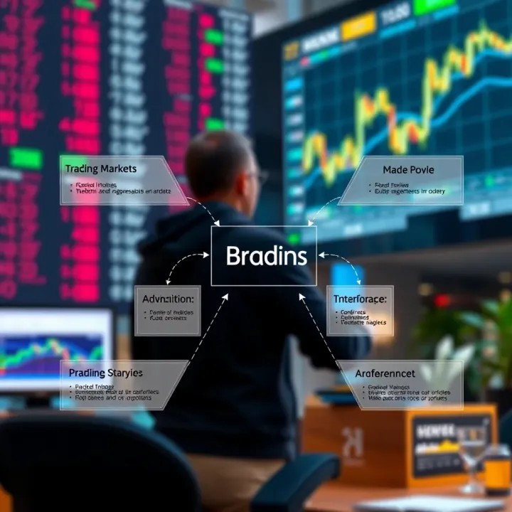 Diagram illustrating the functions and roles of a trading broker in financial markets