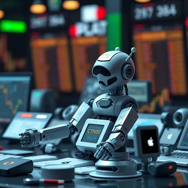 Collection of icons representing various free trading bot platforms and tools